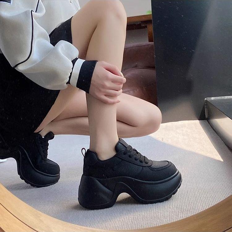 Height-increasing casual sports shoes platform sports shoes women's 2025 new small women's shoes with wide-leg pants spring