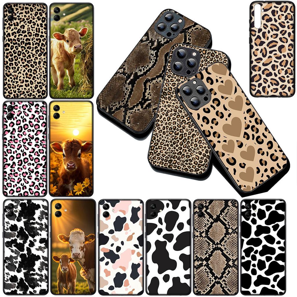 Cover for Samsung Galaxy S10 S8 S9 Plus A33 A34 A31 70 A71 A72 Note 20 9 8 S10E Casing Phone Case Cow Print Leopard Snake