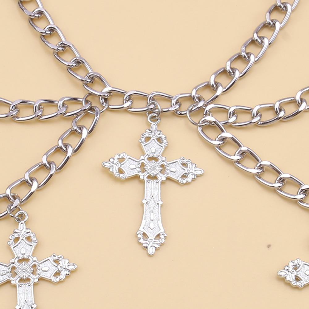 Temperament Hollowing  Cross Waist Chain Hottie Multi-layer Waist Chain  Women
