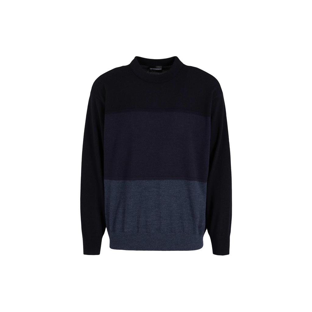 EMPORIO ARMANI Colour Blocked Crewneck Jumper 6D1MXM-1MKBZ-F915