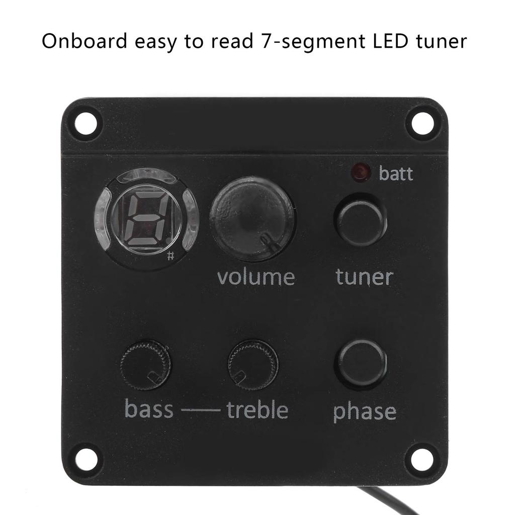 Ongwan Acoustic Guitar Pickup with Onboard Preamp and Equalizer Attaches To Soundhole of Instrument EQ,