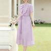 ZANZEA Women Elegant Round Neck Casual Short Sleeve Dress