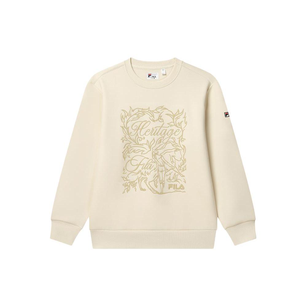 New FILA Heritage Sweatshirt Men's Soy White Khaki F11M318203F-LK