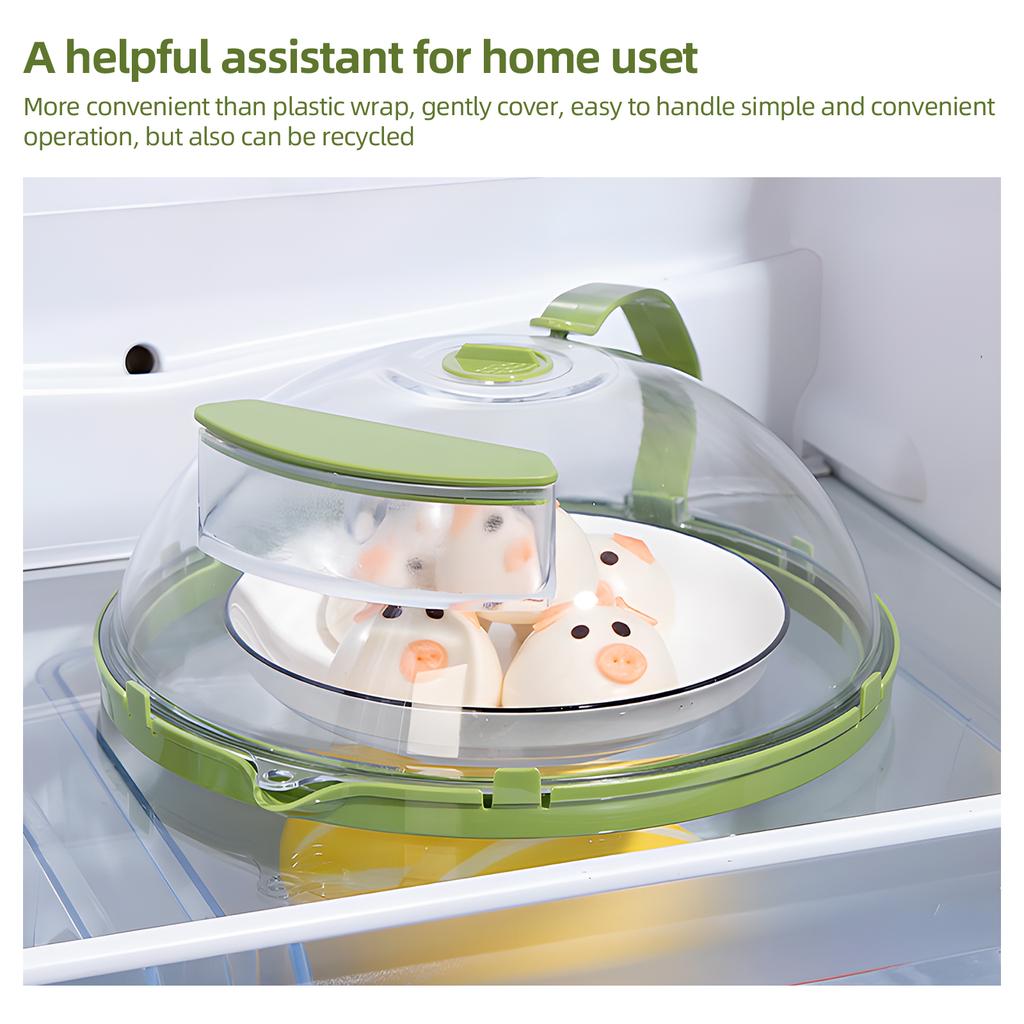 Microwave Splatter Cover for Food - Clear Microwave Splash Guard Cooker Lid with Handle /