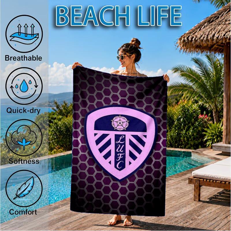 FC-Wappen-Design aufgedrucktes Mikrofaser-Strandtuch, Weich und saugfähig, Schnell trocknend, Ideal für Sommerreisen, Strand-Essential, Schwimmbad