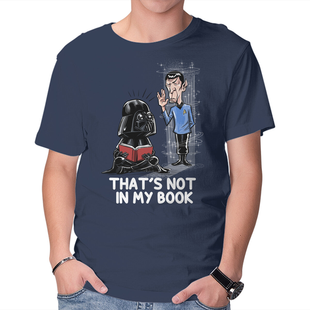 Unisex Crew Neck T-Shirt Not In My Book Graphic Short Sleeve Casual Tee M