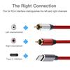 Plug and Play Type C Male To 2RCA  Male Audio Cable Male To Male Y Splitter Cable  Phone Sound