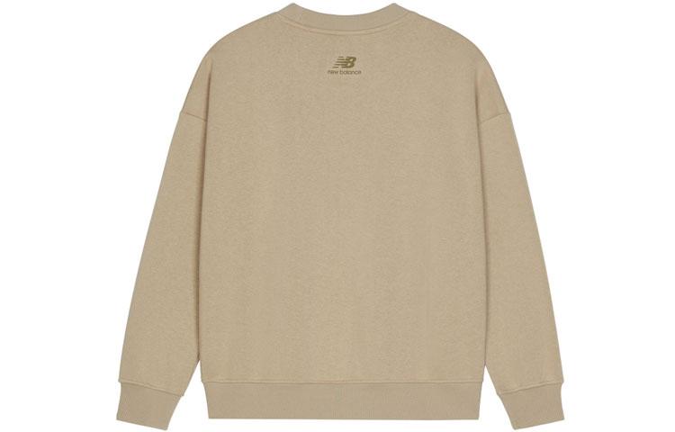 New Balance Sweatshirts Women's Khaki Crew Neck Moderate Regular AWT13349-HNA