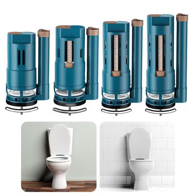 Split Toilet Drain Valve Two Button Toilet Water Outlet Valve Double Flush Fill Water Tank Replacement Fittings