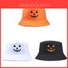 Halloween Pumpkin Printed Bucket Hat With Sun Protection For Summer And Autumn Wear