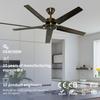 2026 Hot Sale 128cm Black Ceiling Fan 5 Blades Energy Efficient 28W DC Motor Remote Control Modern Industrial Fan