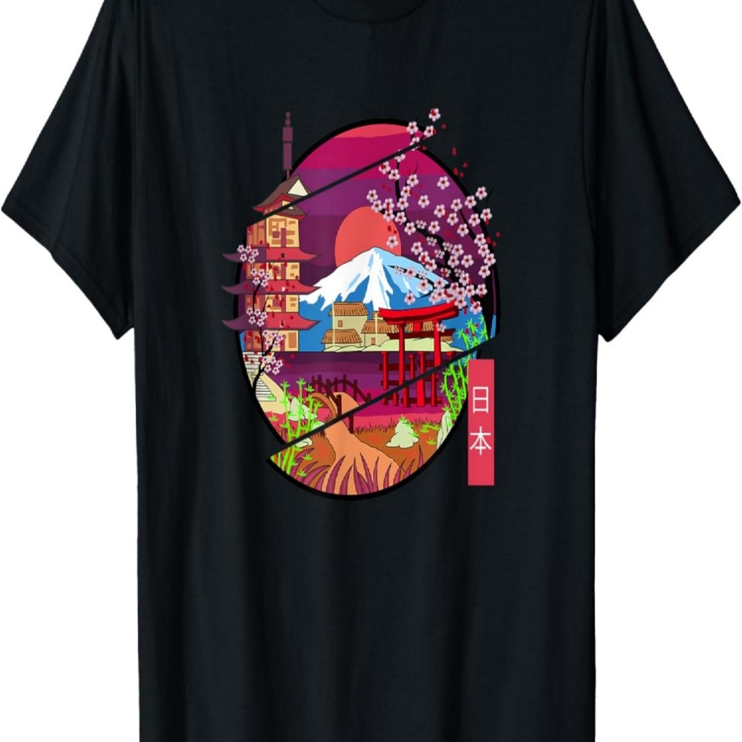 Graphical Art _ Cherry Blossoms Japan Vaporwave Graphical T-Shirt S