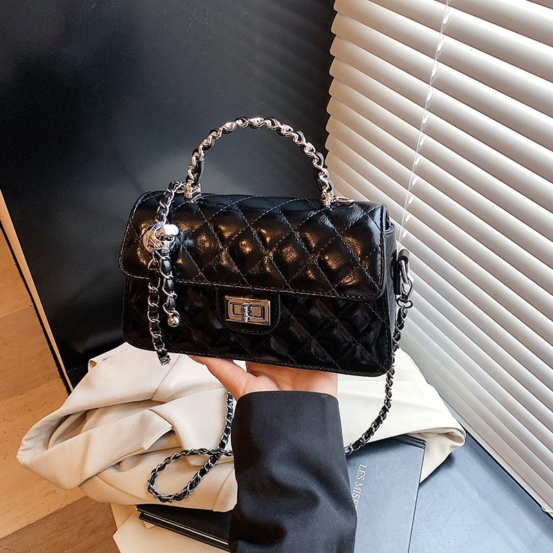 Niche Diamond Chain Portable Small Square Bag Women's Summer New Fashion Casual Shoulder Messenger Bag