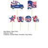 Yousheng 6Pcs Patriotic Vase Picks for 4th of July, Red White Blue DIY Flower Arrangement, Independence Day Table Centerpiece Party