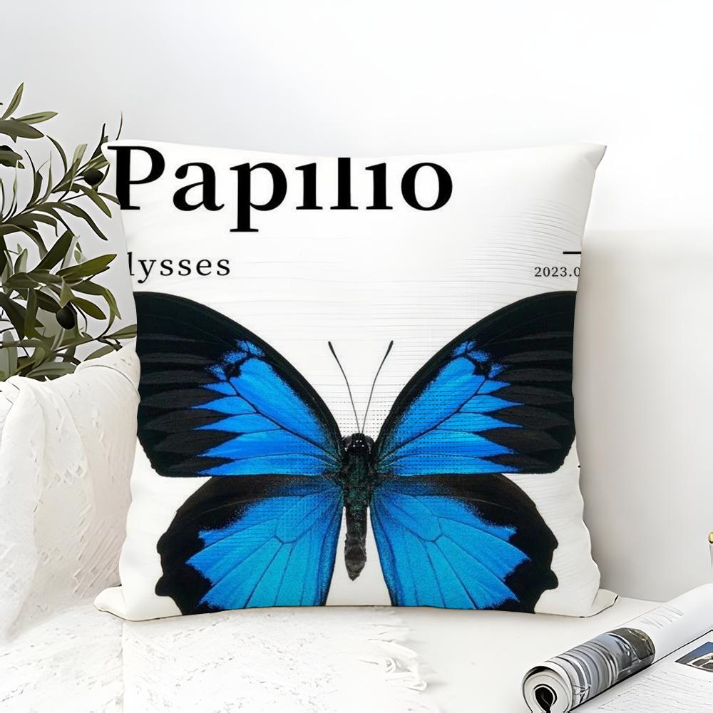 Naturally Beautiful and Elegant Butterflies Pillow Case Linen Pillow Case Sofa Home Decor Cushion Cover Cushion Cove