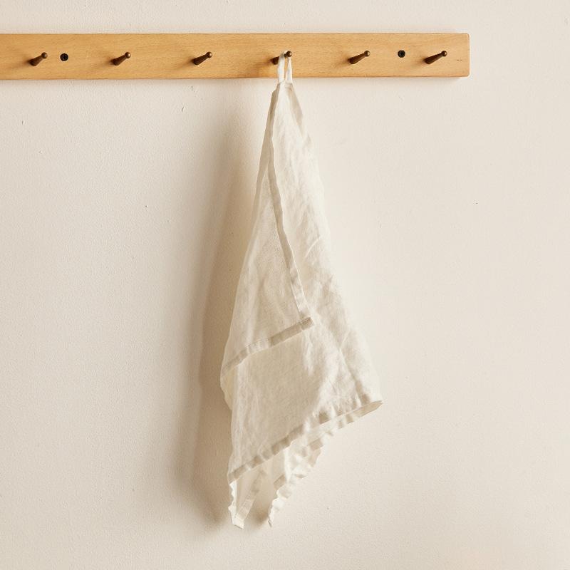 Linen rain dew hemp napkin mouth cloth gourmet background cloth western restaurant scarf square napkin placemat cloth 30x57cm чистый белый
