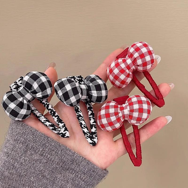 Cute Plaid Bow Hair Clip for Women - 2025 New Hairpin
