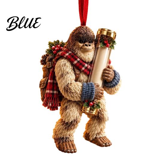 Holiday Cash Present Decoration Big Foot Money Holder for Cash 2D Acrylic Sasquatch Gift Unique Grandchildren Ornament Clear Xmas Tree Hanging Party