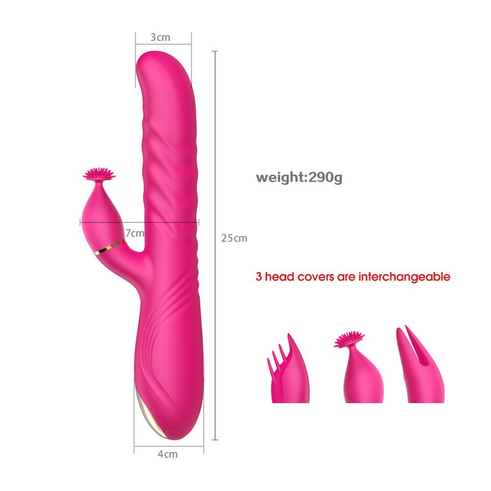 Adult Products Charging G-Spot Telescopic Vibration Massage AV Stick Multi-Head Replacement Tmall