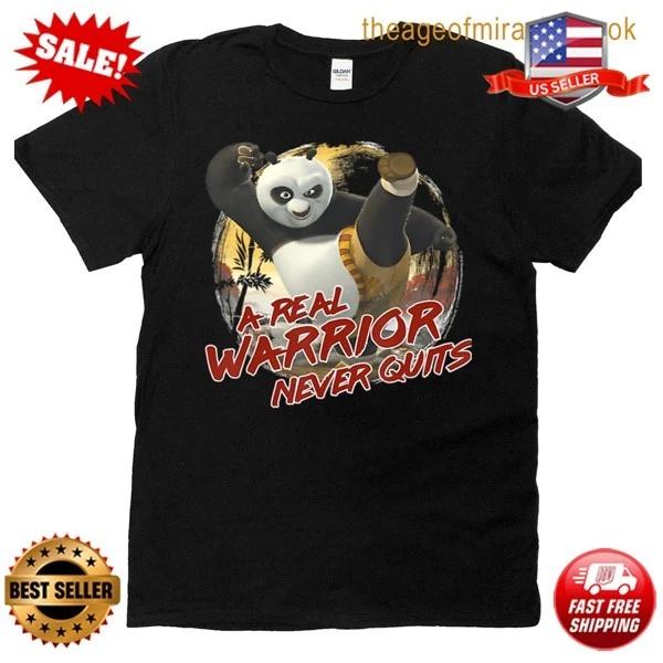 Animal Kung Fu Cartoon Funny Bear Warrior T-shirt Panda Cartoon T-shirt, S-5XL M