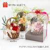 Apron Selection Preserved Flower Basket (Orange) Wrapped In a Clear Case, Made In Japan by a Floral Arranger (Gift/Present/Mother's Day)