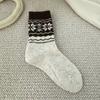 Oatmeal Wool Socks Season Thickened Warm Socks Cartoon Cute Wool Stockings