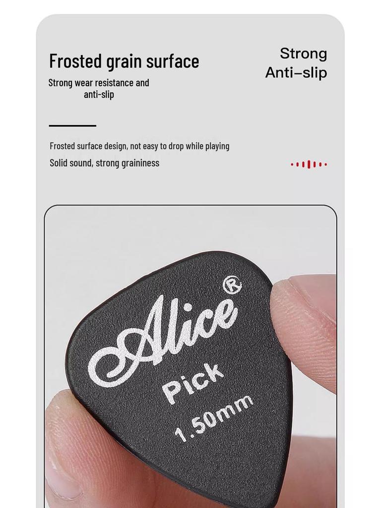 Alice Celluloid Mattierte Gitarrenplektren: Rutschfeste Speed-Plektren für E-Gitarren und Ukulelen