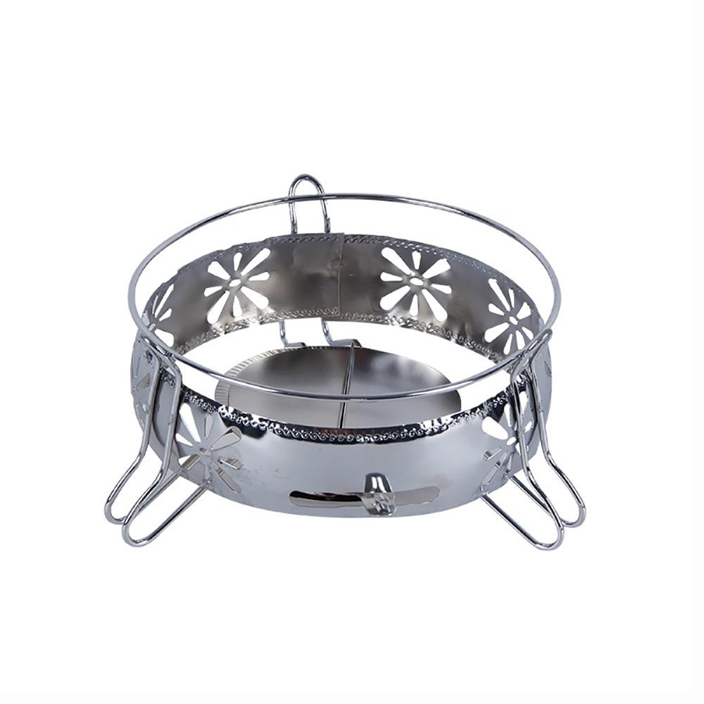 

New Rust-Resistant Wear Alcohol Stove High Combustion Efficiency Round Alcohol Furnace Portable Stove Burner срібний