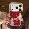Electroplated Gilt Pony Iphone17promax Mobile Phone Case 13 Festive Red 16 Apple 17 and Other Models