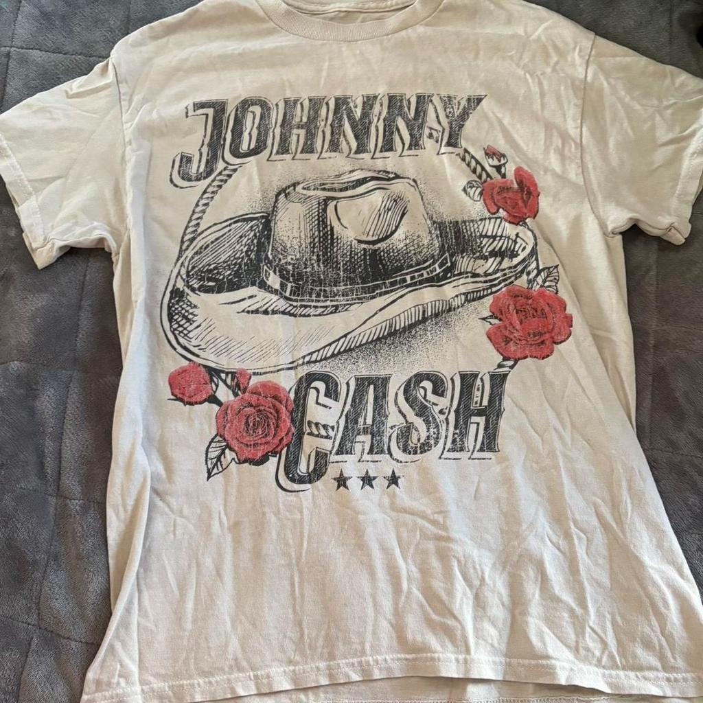 vintage Johnny Cash tee Shirt Concert Tour Full Size