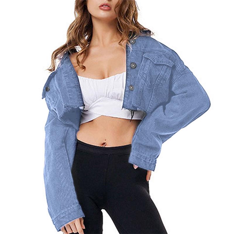 Buy Womens Oversied Ripped Jeans Jacket 