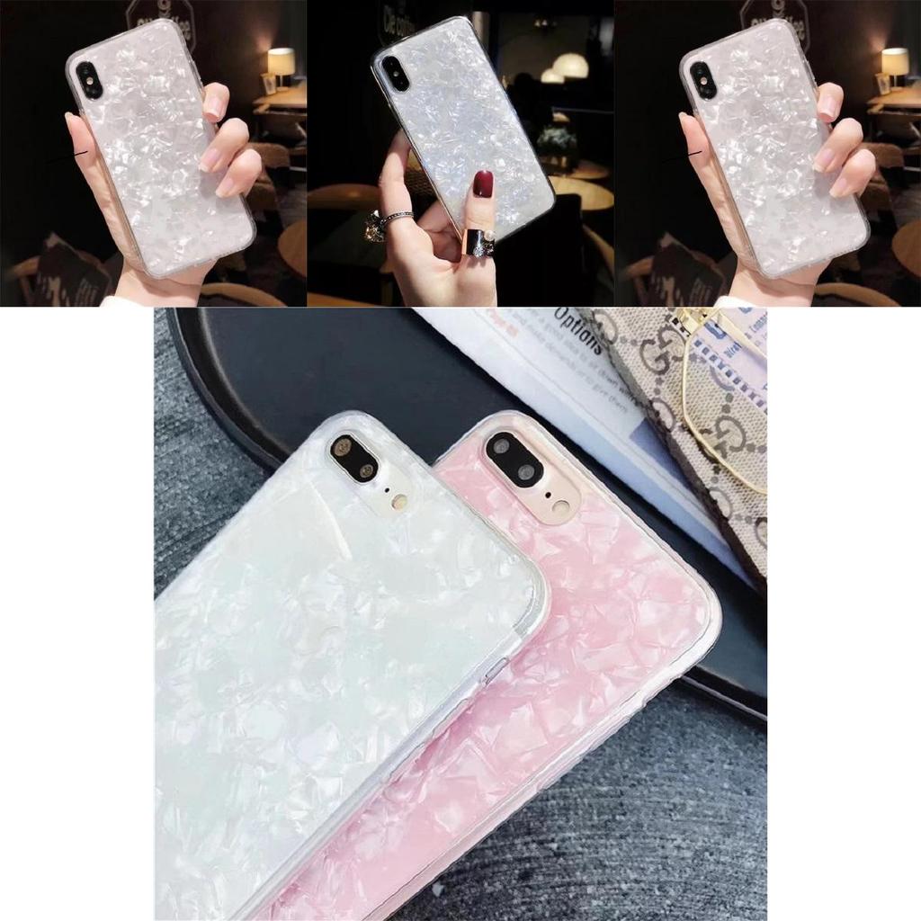Tpu Clear Translucent Shellfish Pearl Case Cover For Iphone X 8 7 6 6s 7 8plus