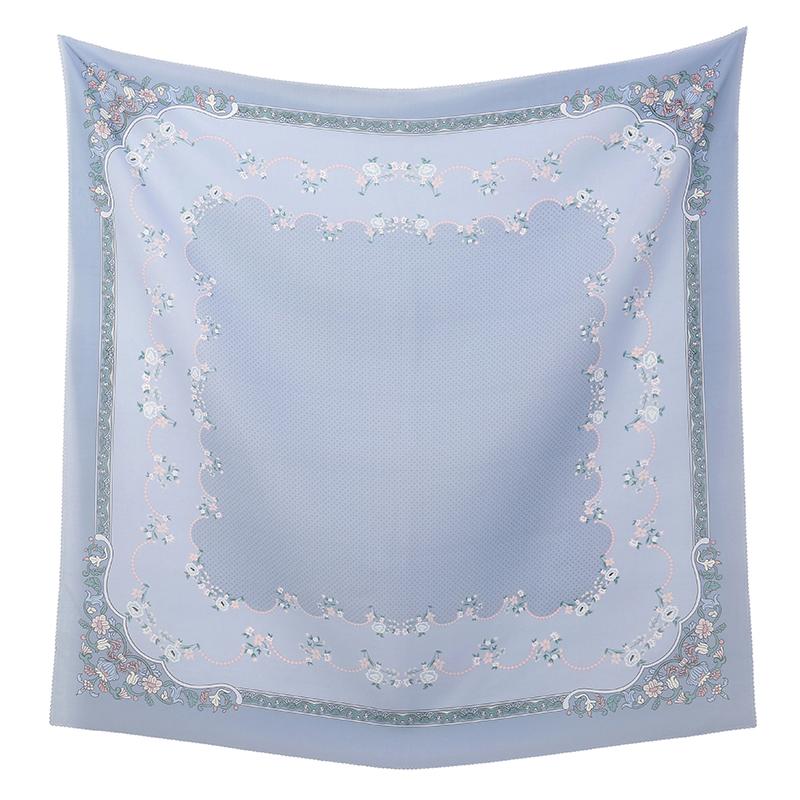 Novo Lenço Quadrado Hijab Estampado Floral de 110cm Cobertura de Cabeça de Verão Respirável para Mulheres Muçulmanas Xale da Moda Cachecóis Faixa de Cabeça