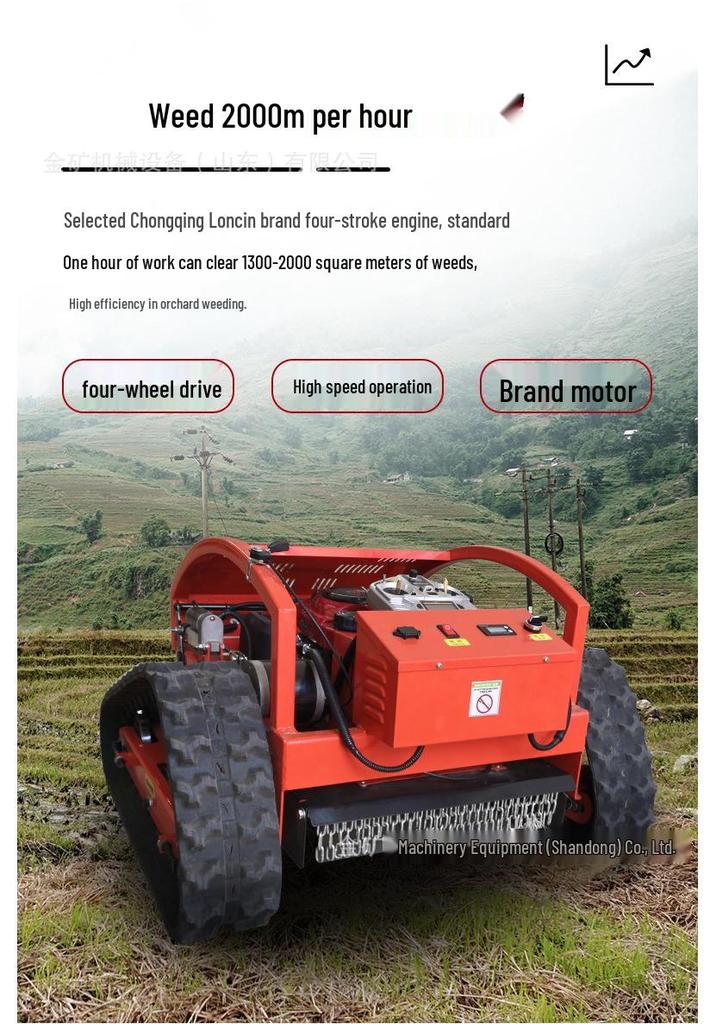 Orchard Remote Crawler Mower HT-750: Intelligent Weeder & Grass Cutter