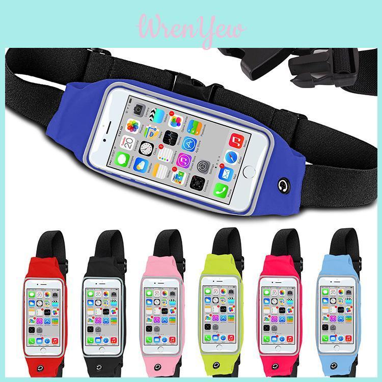 Durable Waterproof Nylon Sports Running Waist Pack Mobile Phone Holder With Multiple Storage Compartments