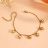 18K Gold Titanium Steel Peach Heart Bracelet - Durable, Colorfast, and Smooth Design