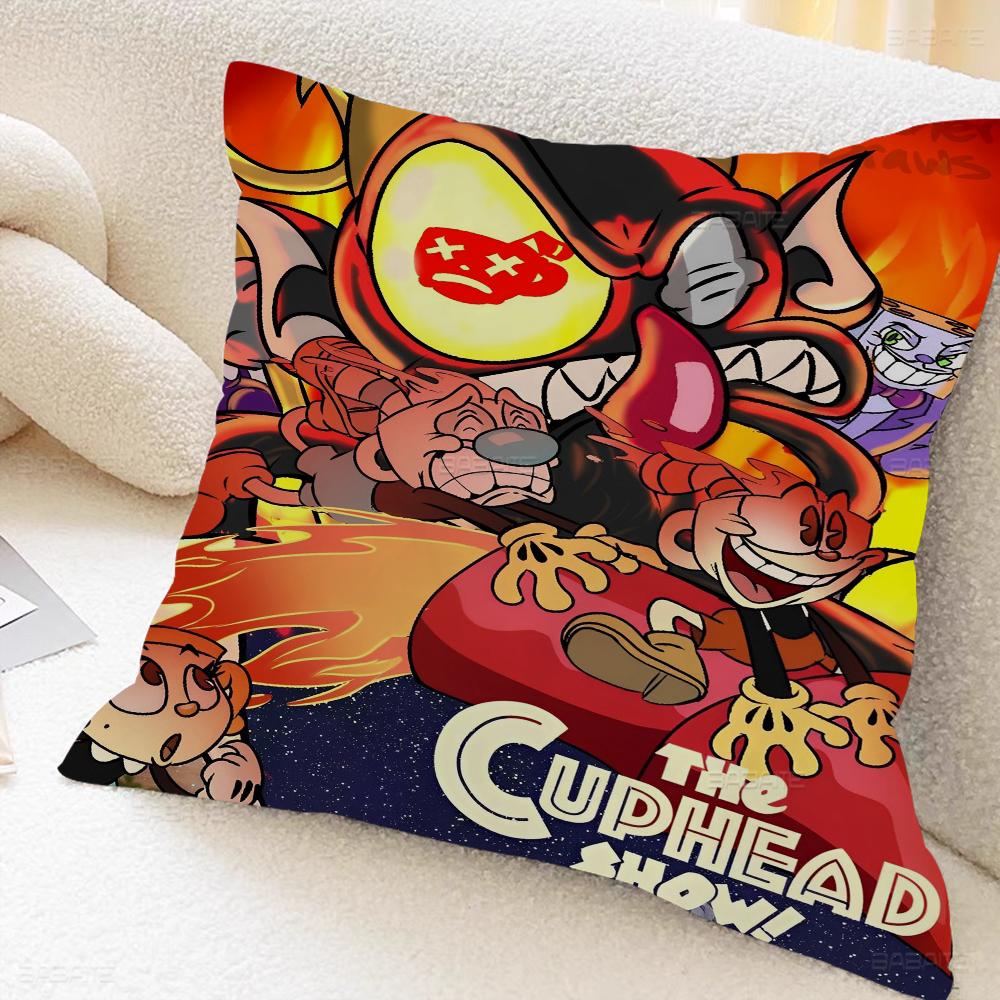 Anime Cartoon C-Cupheads Cushion Cover 30x50 Polyester Sofa Cushions Decorative Throw Pillows Home Decoration Pillowcover