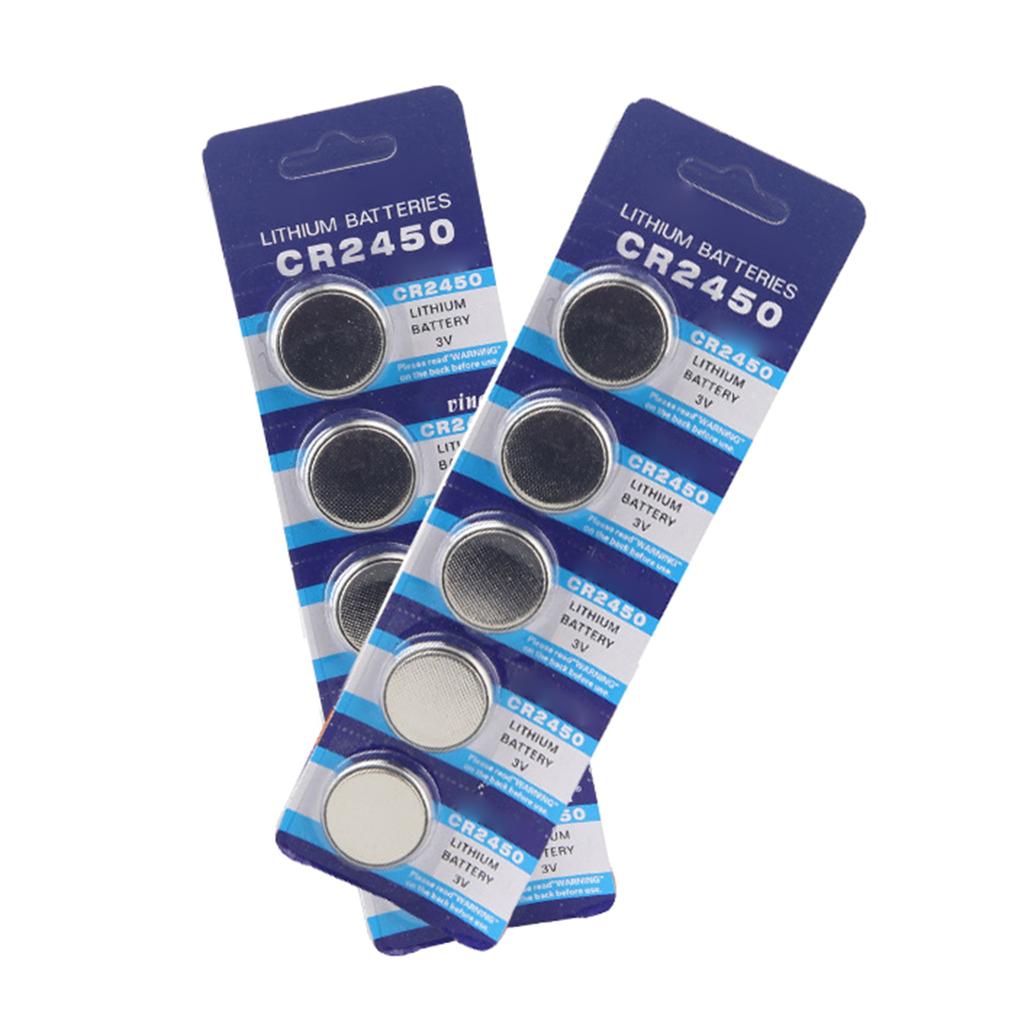 5pcs CR2450 Baterias Botão Bateria de Célula para Chave de Carro Energia de Longa Duração para Relógios e Chaveiro Energia de Longa Duração
