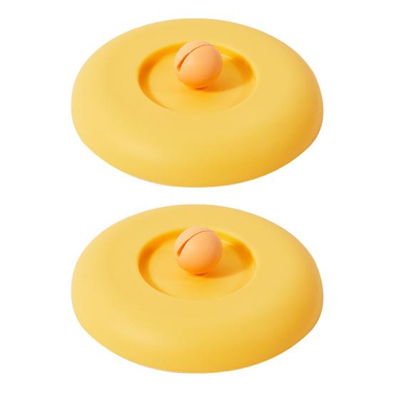 Silicone Cup Spoon Lid with Holder Heat Resistant Dust Cover Universal Round Water