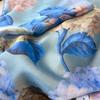 65*65cm Fashion Luxury Women Silk Scarf Square Flowers Print Hair Scarf All-Match Breathable Hijab Bandana