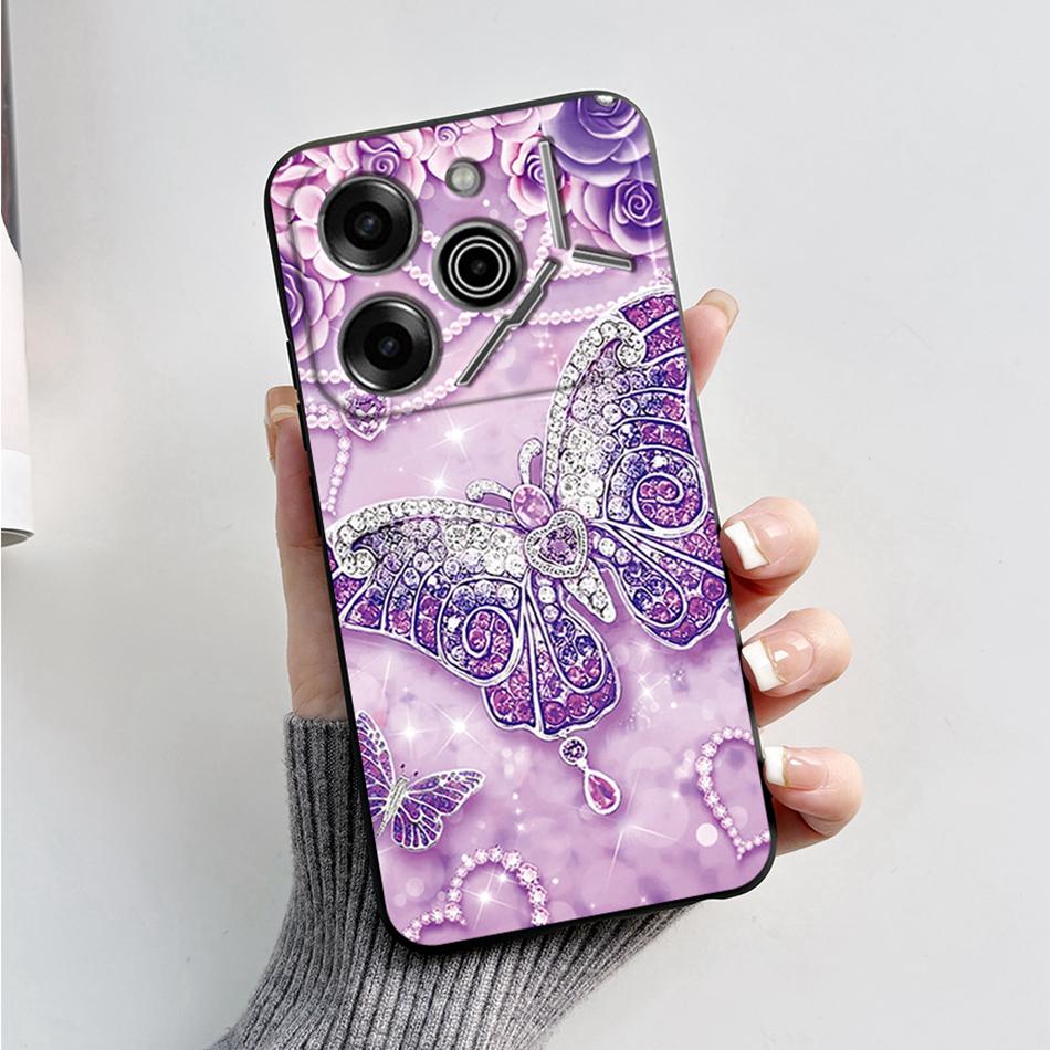 For Tecno Pova 6 Pro Case 6.78" Marble Black Silicone Soft Back Cover For Tecno Pova 6 Pro Phone Case Pova6 Pro 6Pro Coque Funda
