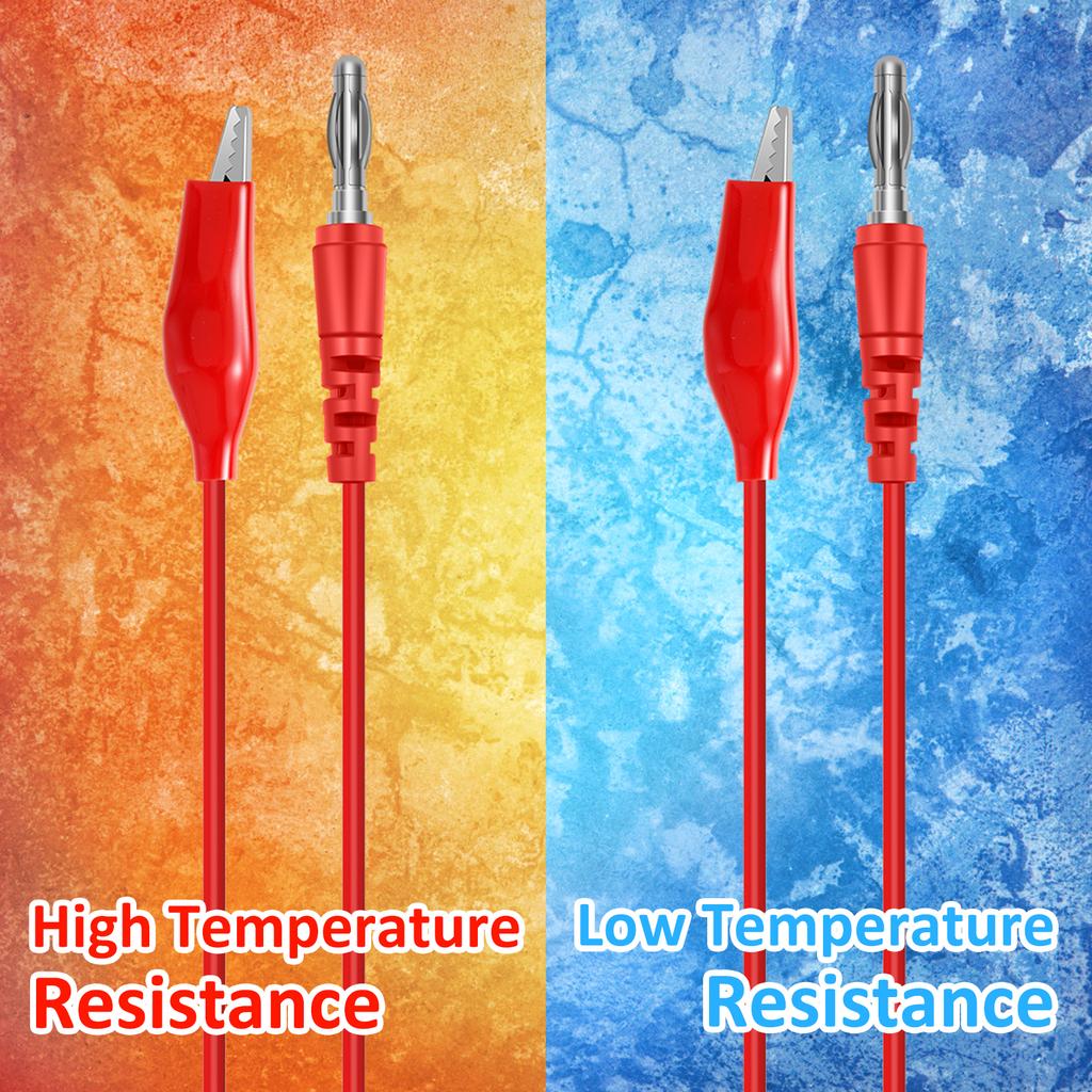 35Pcs Multimeter Test Lead Kit Portable Banana Plug To Alligator Clip Test Lead with Test Probe Back Probes Kit Alligator Clip