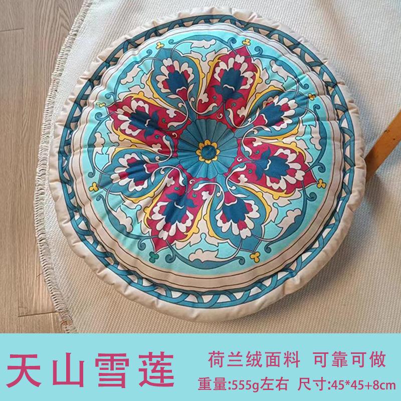 NEW Meditation Seat Cushion Office Dormitory Retro Ethnic Style Floor Mat Cotton Linen Seat Cushion Decor Round Chair Cushion
