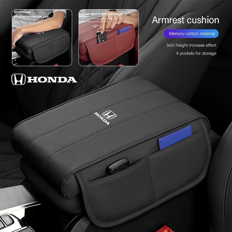 Memory Cotton Car Armrest Cushion Armrest Box Heighten Pad For Honda Civic Accord Fit Jazz Pilot CRV Odyssey Passport City HRV ajv256