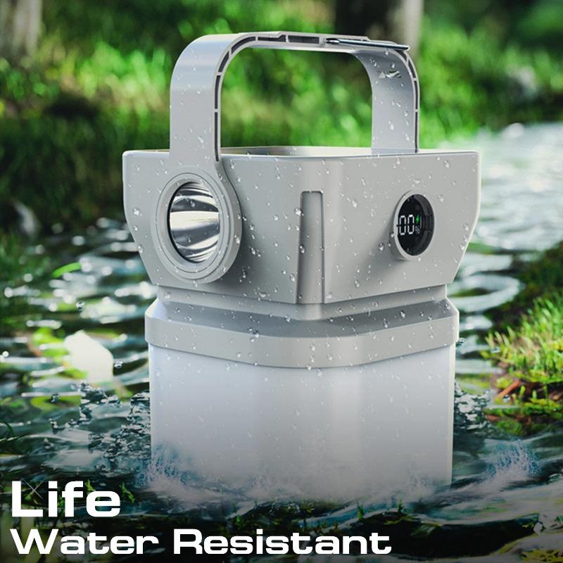 Solar Camping Lamp Portable Outdoor Tent Light Night Emergency Lights Type-C Rechargeable Lantern with Hook Tent Lamp Campinglight