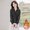 Women's Professional Zippered Thickened Slim-Fit Shirt