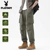 Men's Fleece-Lined Thickened Cargo Jogger Pants