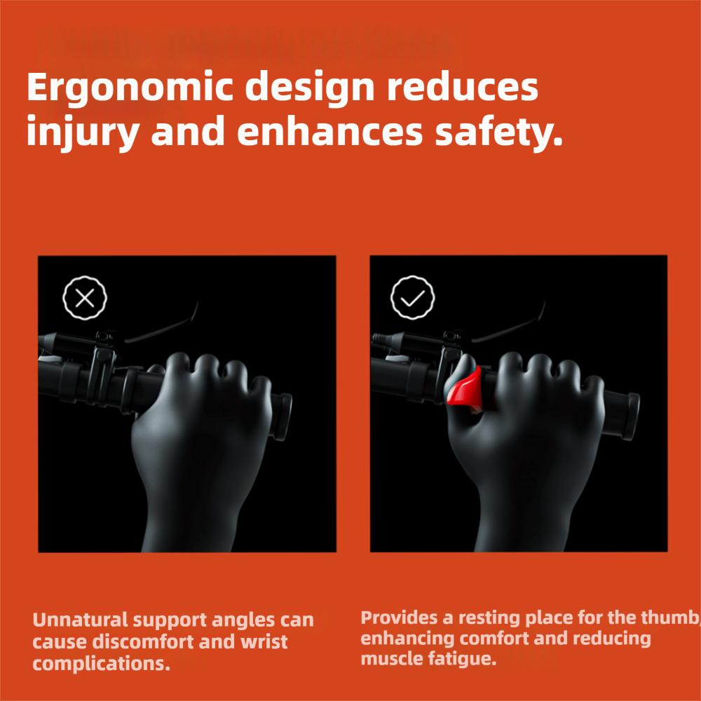 1 Pair Ergonomic Handlebar Thumb Rest Comfort Grip Easy Installation Bike Auxiliary Handlebar High Toughness