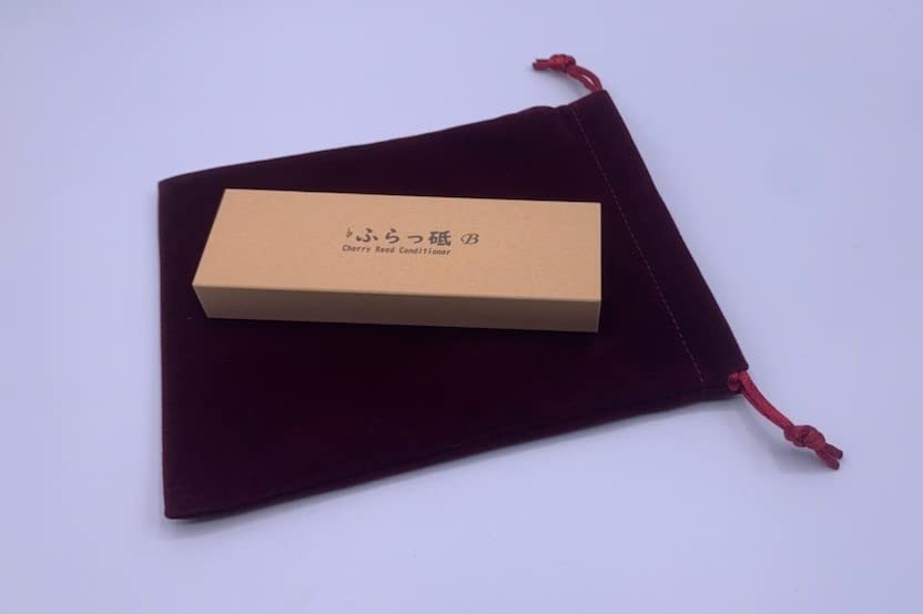 Reed Adjustment for Clarinet and Saxophone: Cherry Reed Conditioner, Flat Sharpener, Brillante, 115 x 38 x 16 mm (Wine Red)