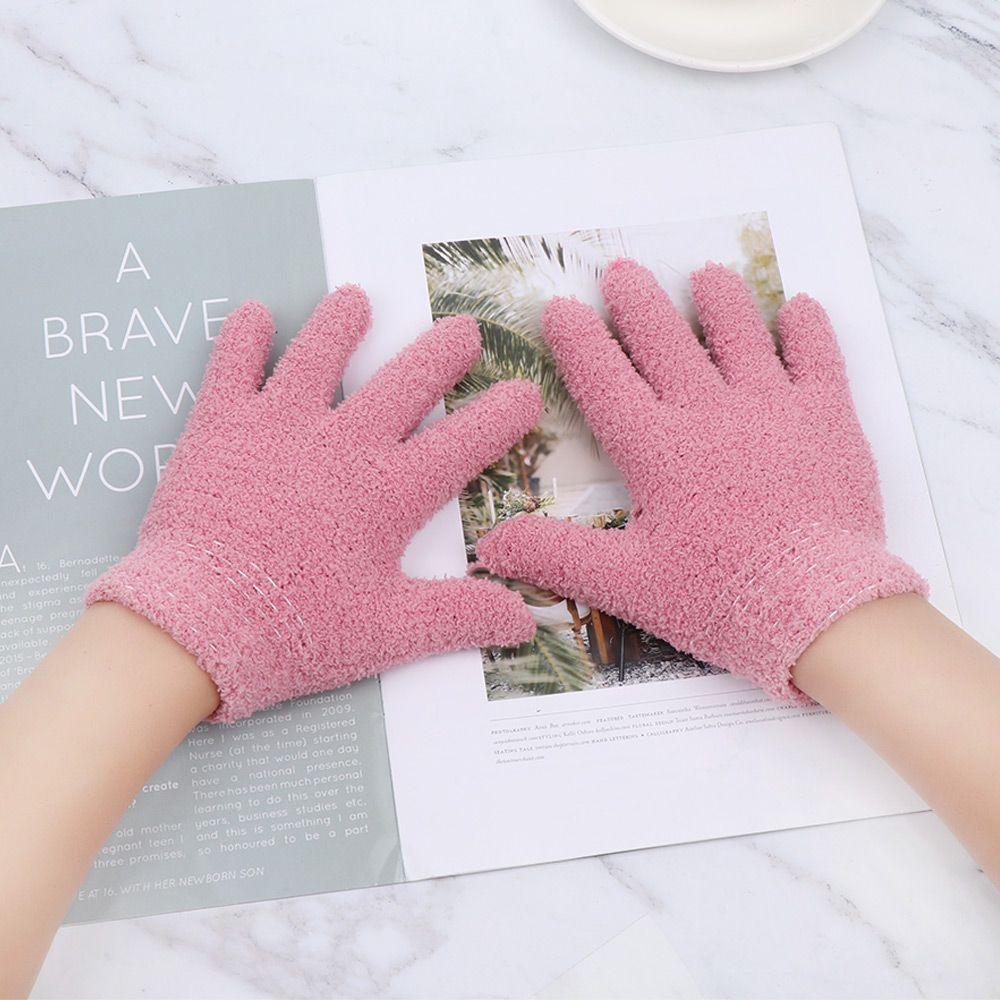 Hot Sale Winter Baby Lovely Soft Warm Kids Gloves Coral Plush Mittens Candy Color Full Fingers